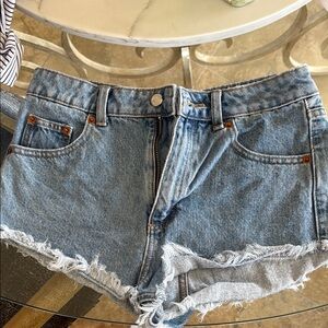 Topshop Denim Blue Women's Shorts
